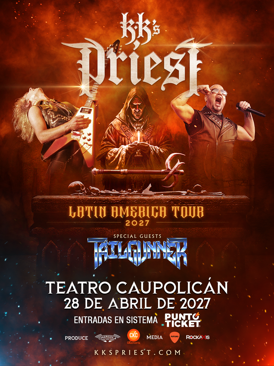 Sermones del pecador: KK's Priest fija su debut en Chile para abril de 2027